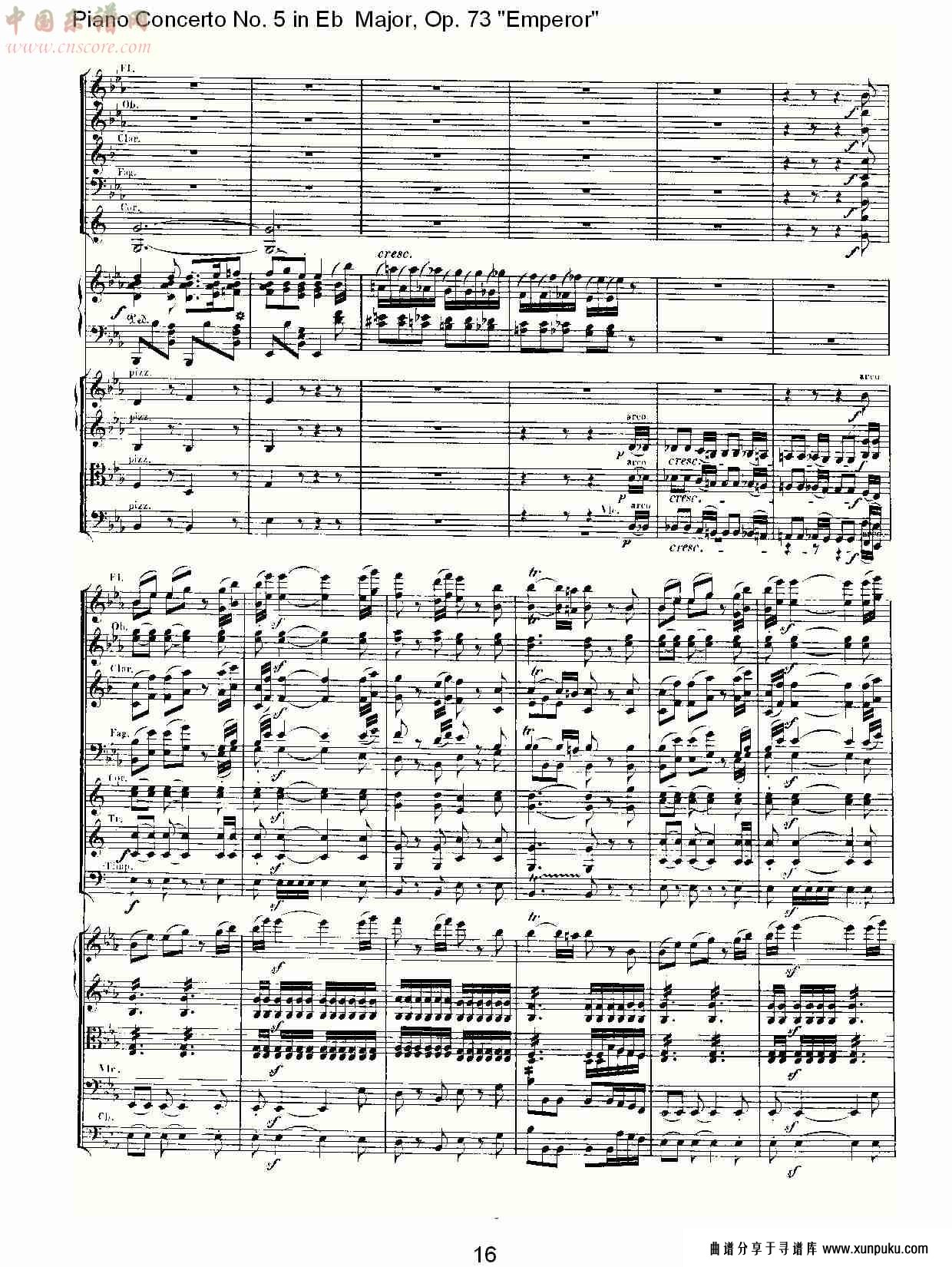 eb大调钢琴第五协奏曲 op.73“皇帝”第三乐章(二)总谱第7页