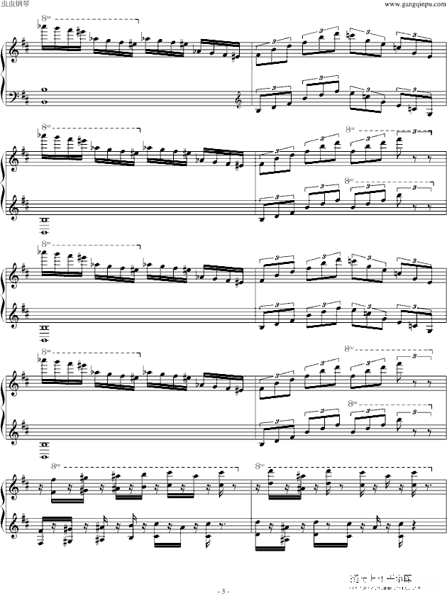 hall of the mountain king钢琴谱(钢琴曲)钢琴谱第3页