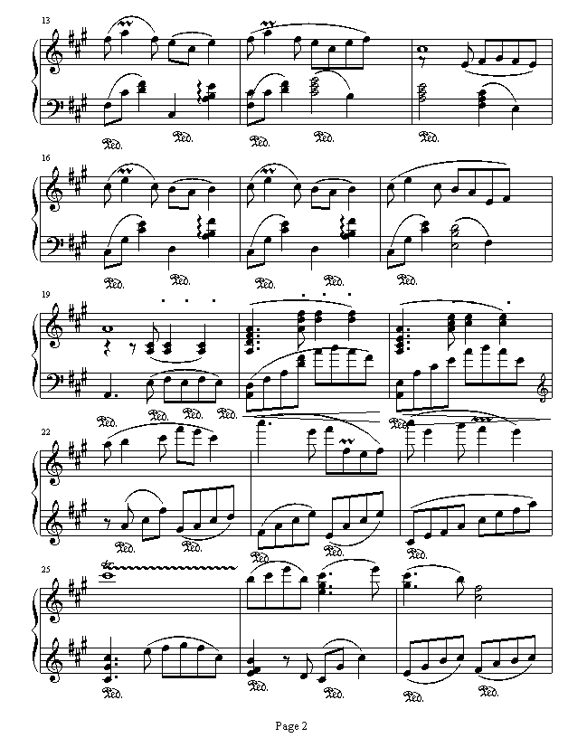 彩云追月钢琴谱第2页