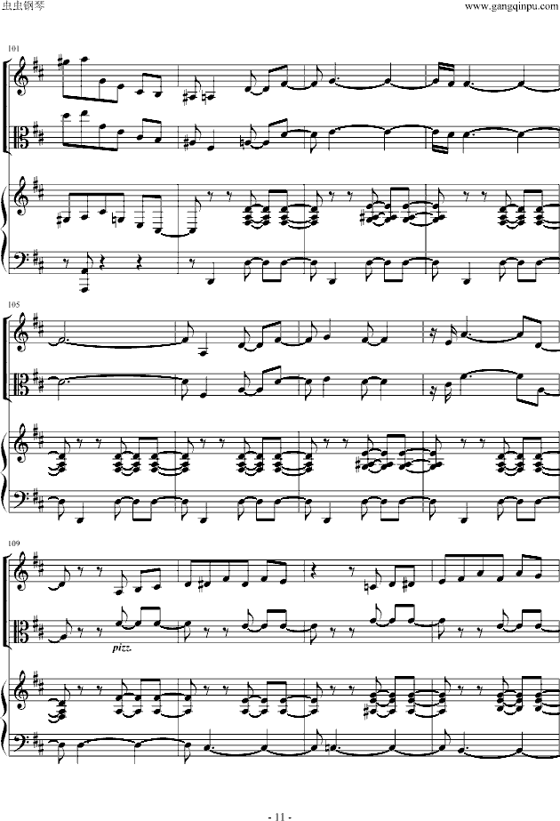 《花之圆舞曲》小提琴+钢琴+中提琴钢琴谱(钢琴曲)钢琴谱第3页