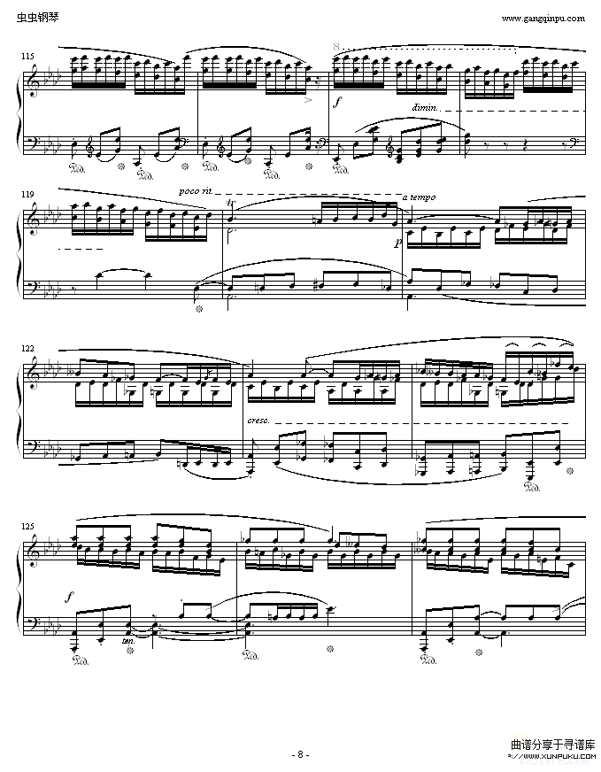 肖邦F小调第4叙事曲-肖邦钢琴谱第8页