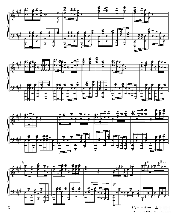 a大调叙事曲钢琴谱第12页