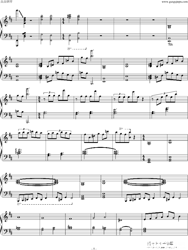 hall of the mountain king钢琴谱(钢琴曲)钢琴谱第5页