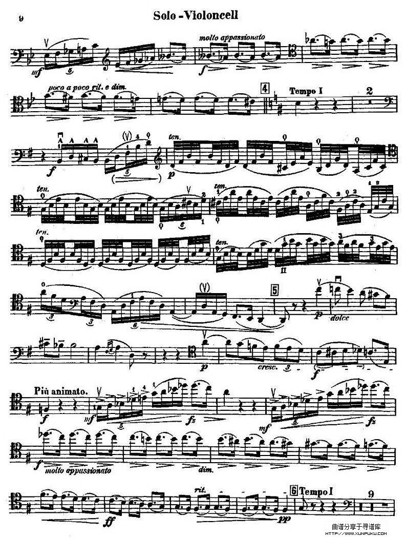 CELLO CONCERTO in B minor（大提琴）小提琴谱第9页