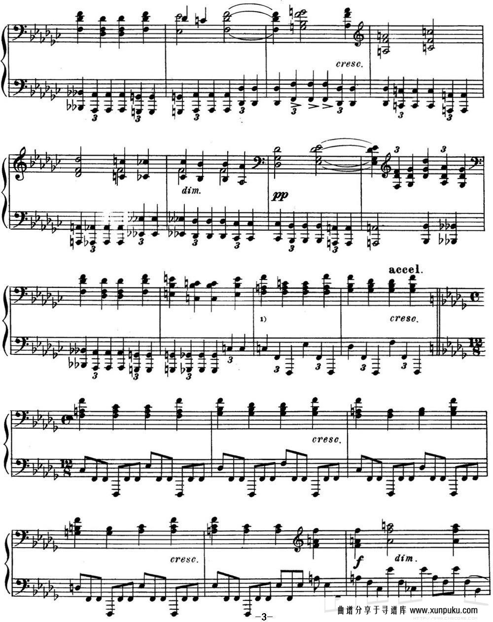 斯克里亚宾 钢琴练习曲 Op.8 No.7 Alexander Scriabin Etudes钢琴谱第3页