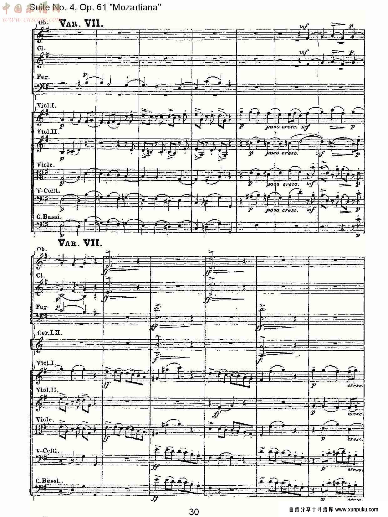 suite no. 4, op.61 mozartiana  第四套曲,op.61（六）总谱第5页
