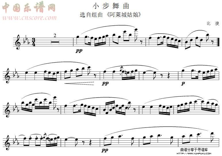 小步舞曲（长笛谱）其他曲谱第1页