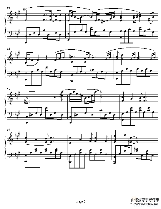 不要说谎-谢霆锋钢琴谱第5页