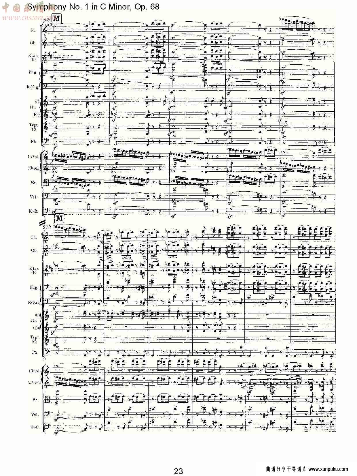 c小调第一交响曲, op.68 第四乐章（五）总谱第3页