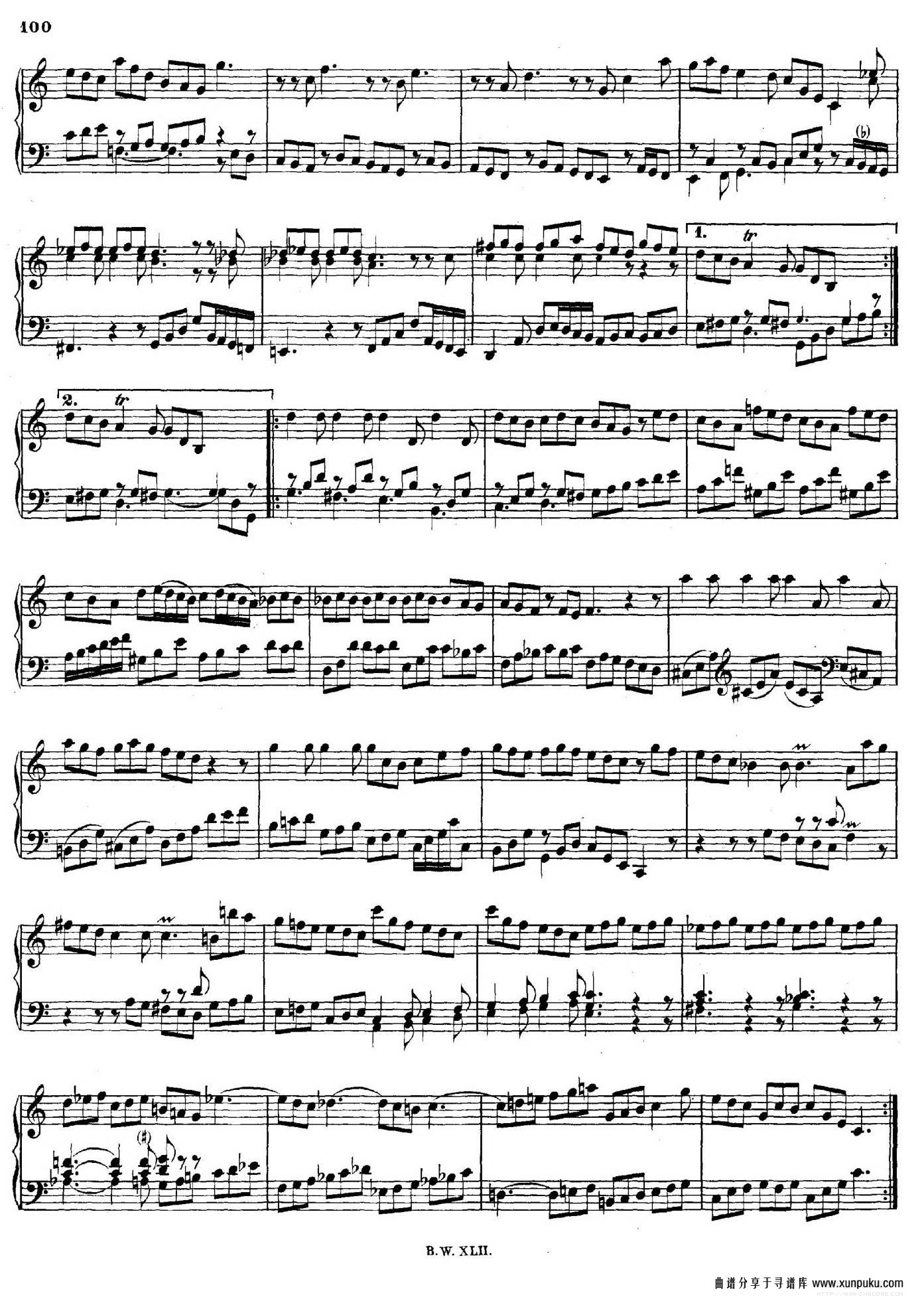 16 concertos bwv 972-987（十六首为独奏古钢琴而作的协奏曲）（p41——50）钢琴谱第2页