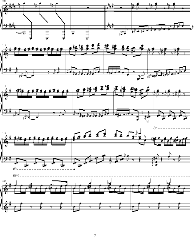 霍洛维兹卡门幻想曲（1927，1968）钢琴谱(钢琴曲)钢琴谱第7页