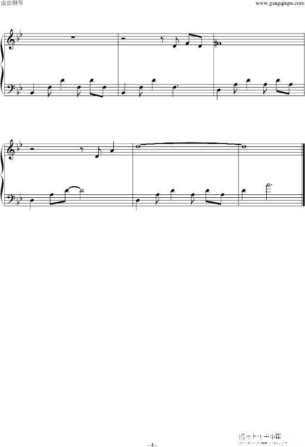 the cradle钢琴谱第4页