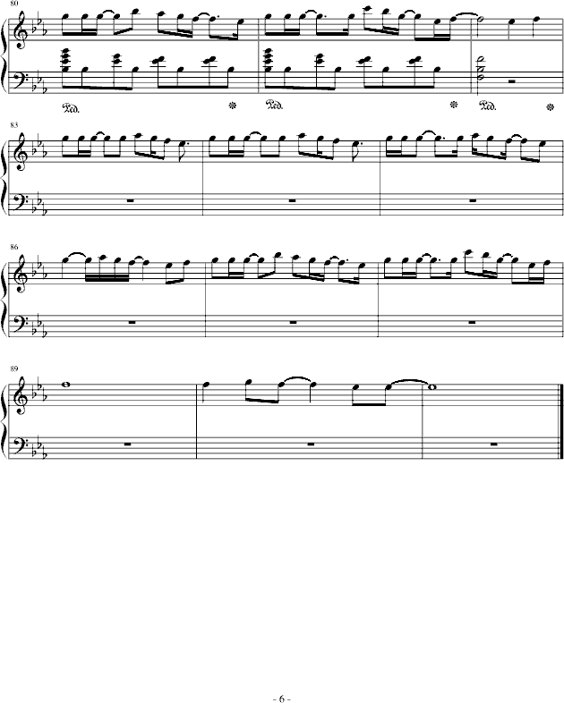 find the way钢琴谱第6页