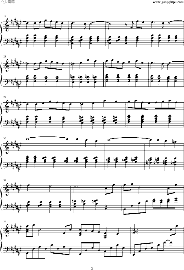 空に光る（clannad插曲）钢琴谱第2页