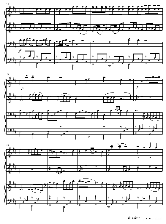 canon  四手联弹钢琴谱(钢琴曲)钢琴谱第5页