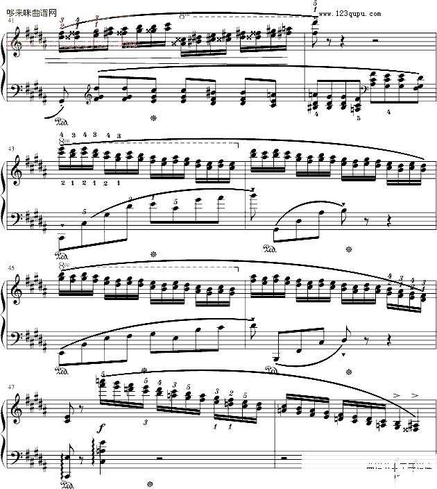 肖邦三度练习曲(op.25 no.6)-肖邦钢琴谱第6页