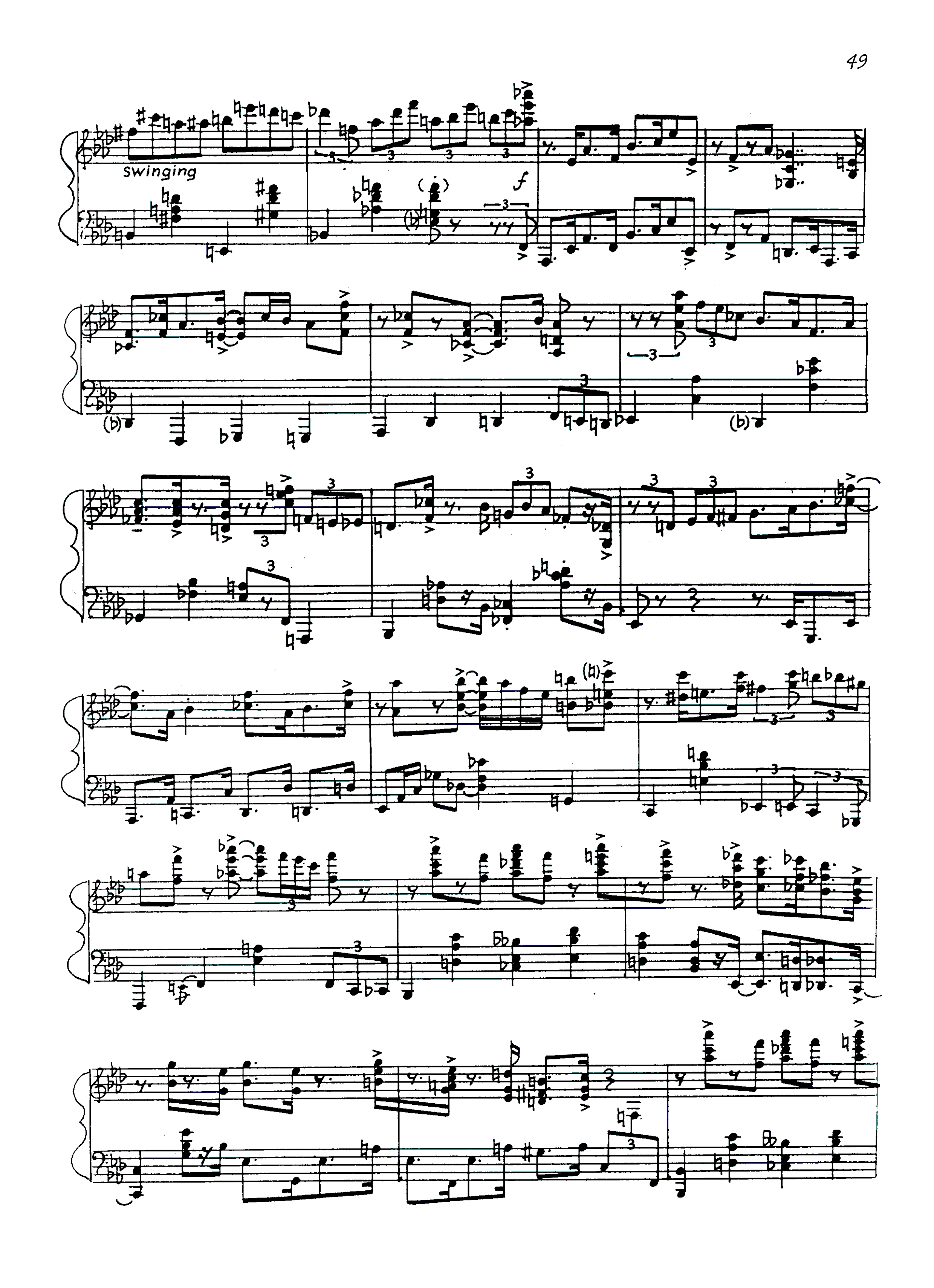 爵士前奏曲 jazz prelude op.52 no.17钢琴谱钢琴谱第3页