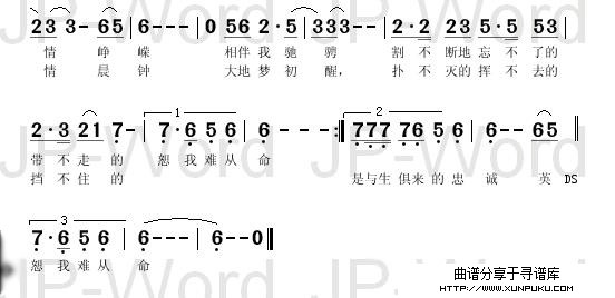 英雄        《英雄无悔》简谱第2页