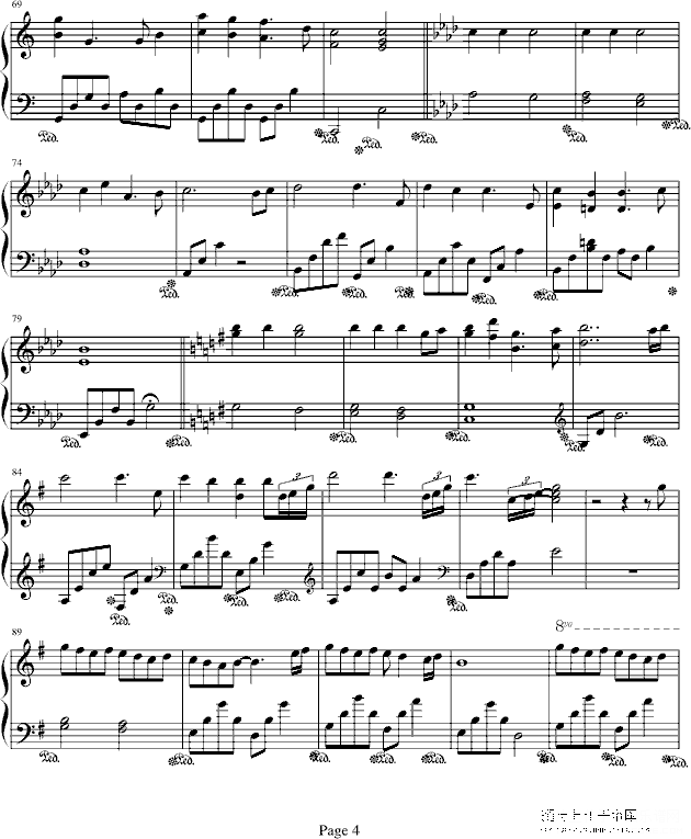 jinglebells流行曲风钢琴谱第4页