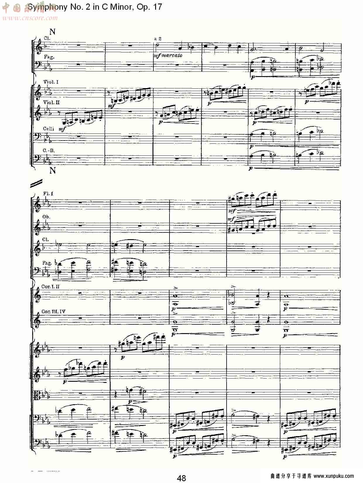 c小调第二交响曲, op.17第一乐章（十）总谱第3页
