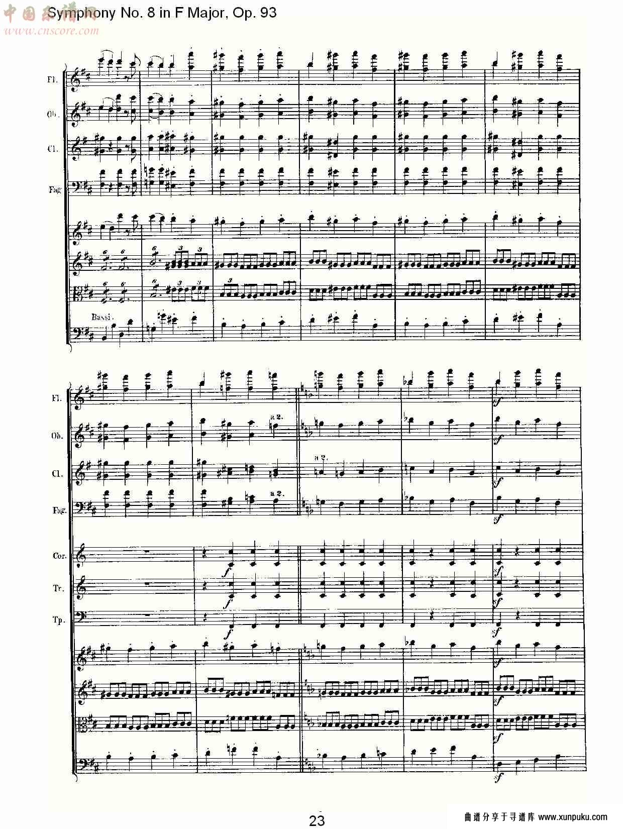 f大调第八交响曲 op.93　第四乐章（三）简谱第5页