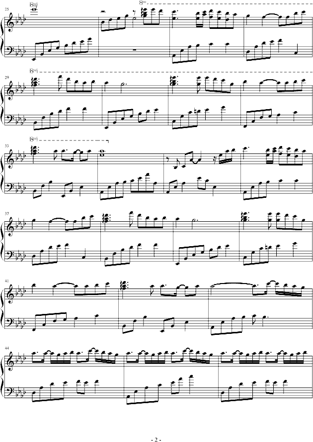 my home （piano solo）钢琴谱第2页