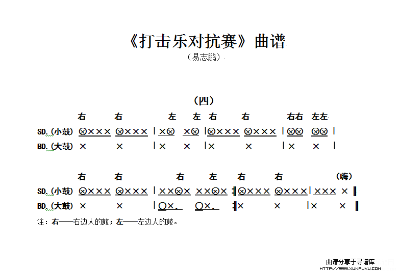 打击乐对抗赛自编谱鼓谱第4页