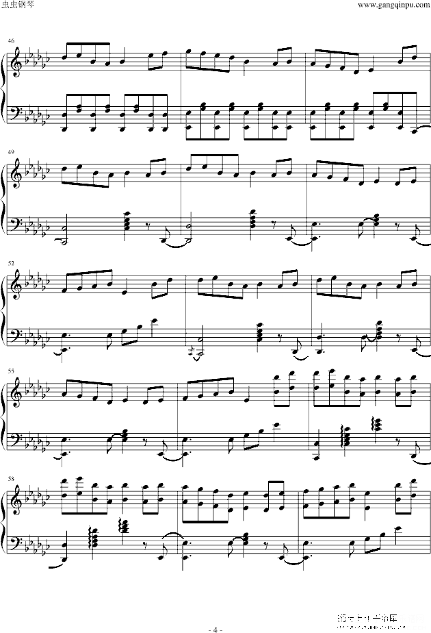 【东方】bad apple[hard]钢琴谱第4页