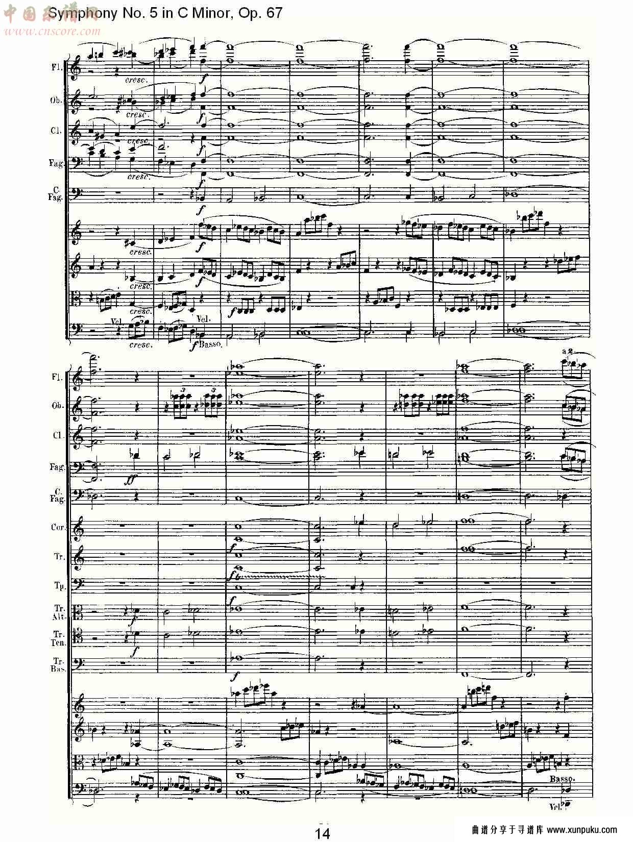 c大调第五交响曲 op.67 第四乐章总谱第6页