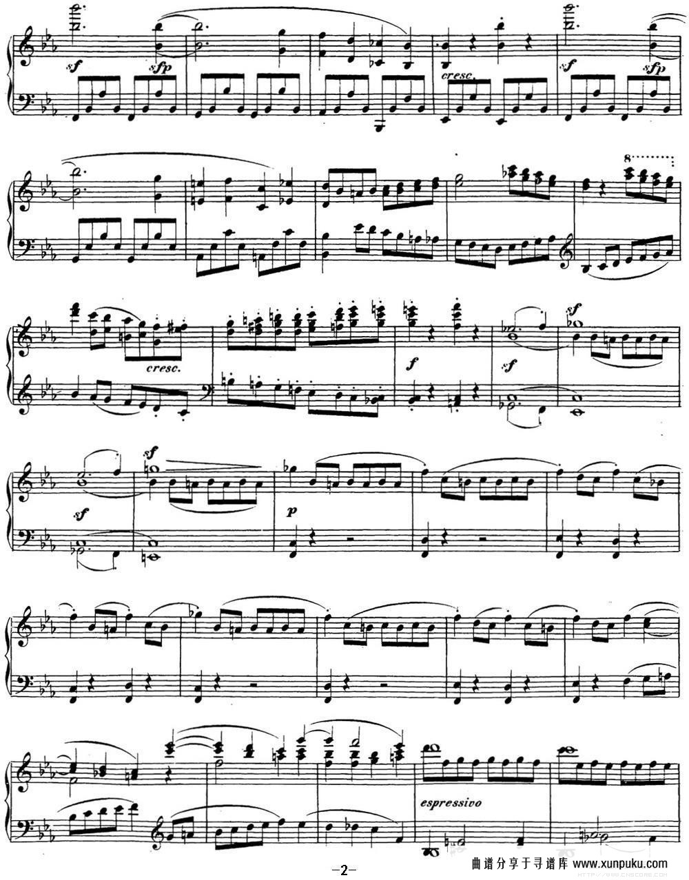 sonate（奏鸣曲）钢琴谱第2页