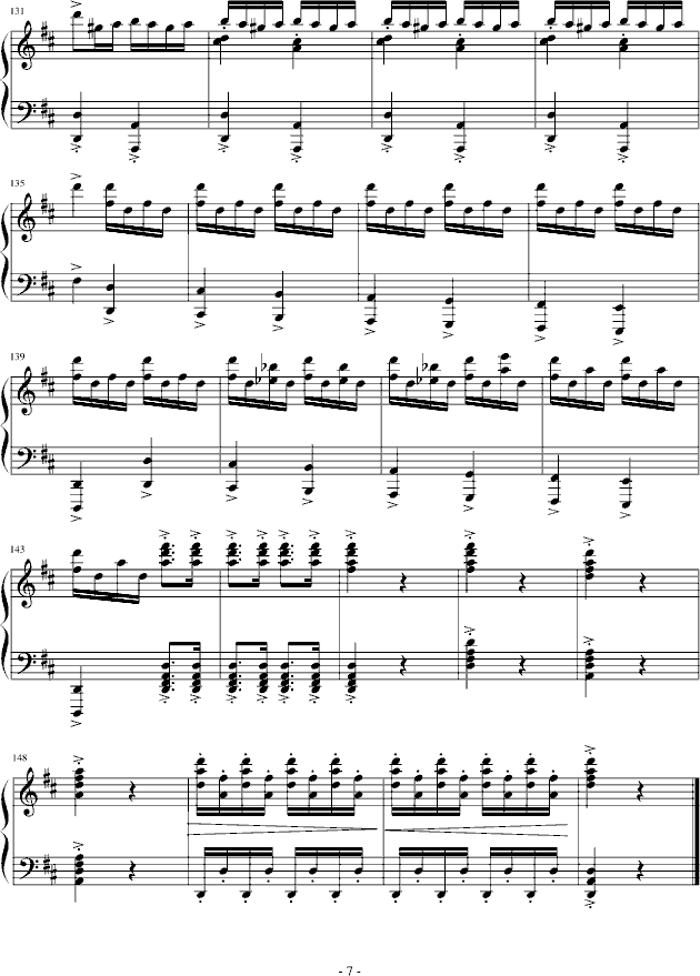 康康舞曲钢琴谱第7页