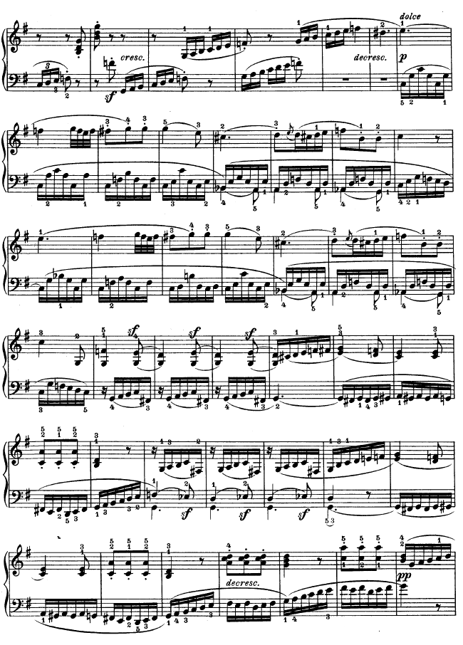 g大调第十钢琴奏鸣曲　op. 14 no2钢琴谱(钢琴曲)钢琴谱第5页