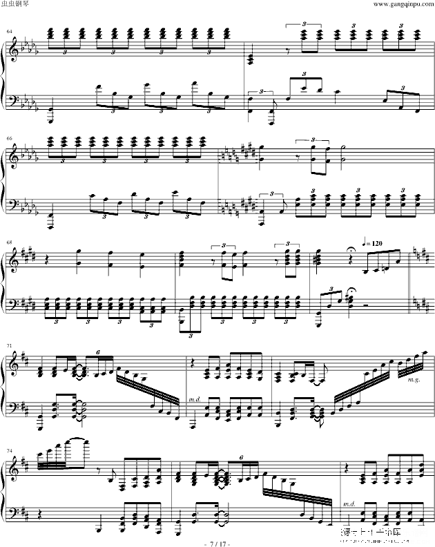 piano sonata no. 2 reminiscences of air钢琴谱第13页