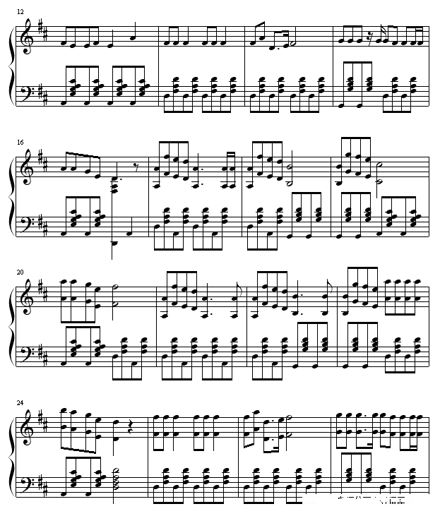 铃儿响叮当钢琴谱(钢琴曲)钢琴谱第2页