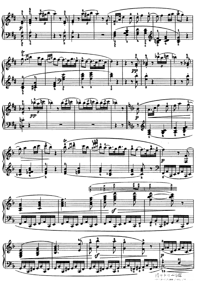 f大调第六钢琴奏鸣曲  op.10—2钢琴谱(钢琴曲)钢琴谱第10页