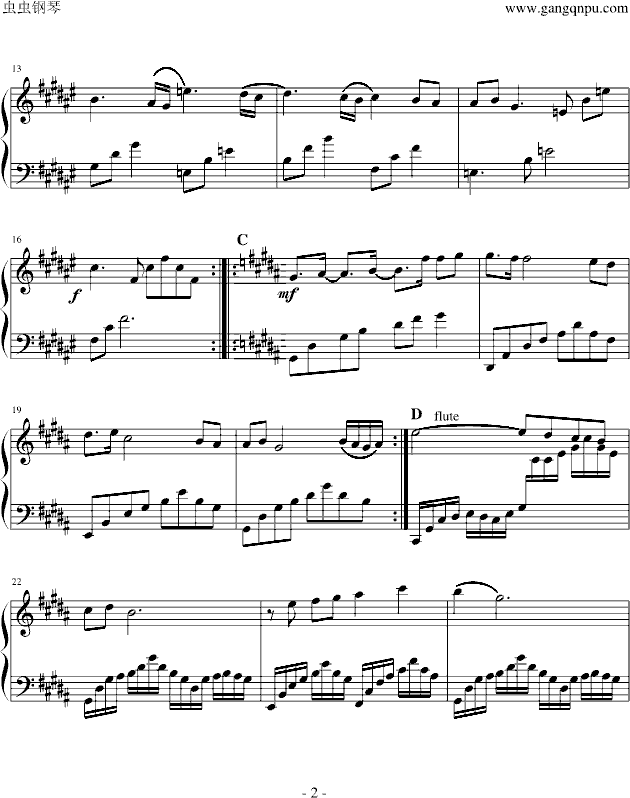 亡灵序曲（the dawn）钢琴谱第2页