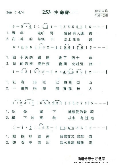 生命路简谱第1页