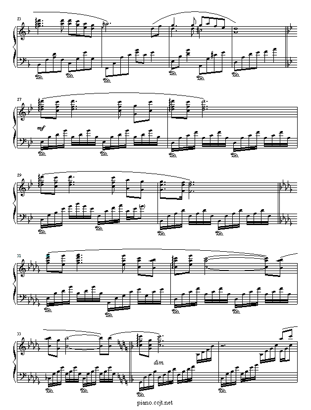 白月光钢琴谱第2页
