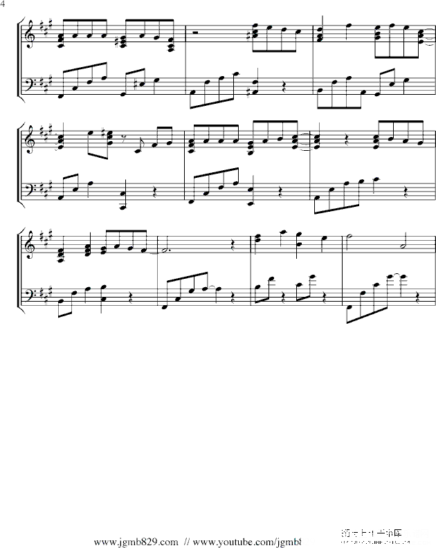 cry cry （ballad version）  tara 钢琴谱(钢琴曲)钢琴谱第4页