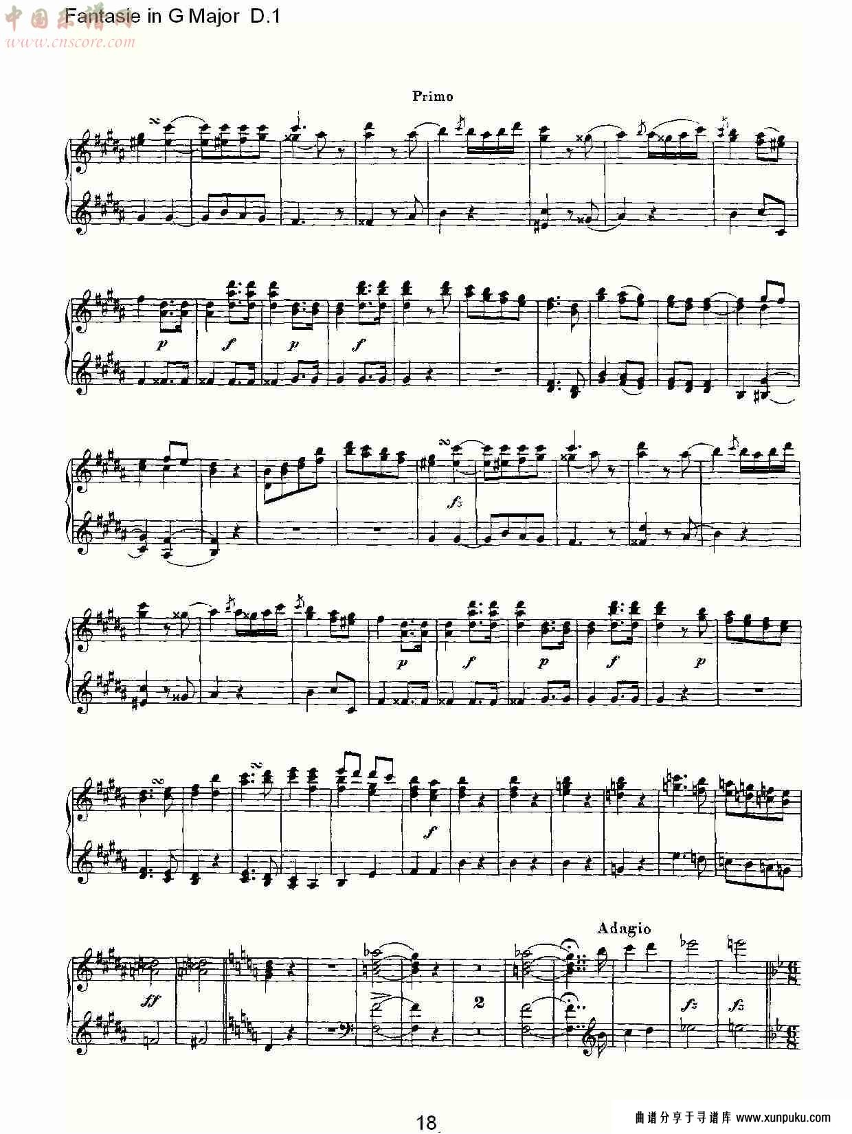 fantasie in g major d.1  g大调幻想曲d.1（四）总谱第3页