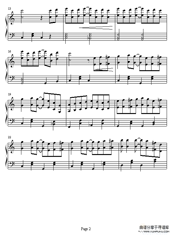 刺激-世界名曲钢琴谱第2页