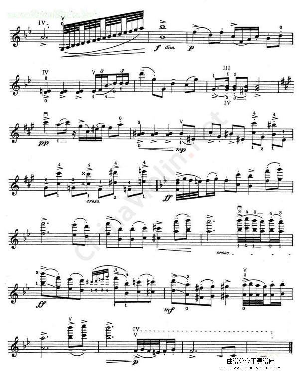 海菲茨-prokofieff《masks》from romeo and juliette小提琴谱第2页