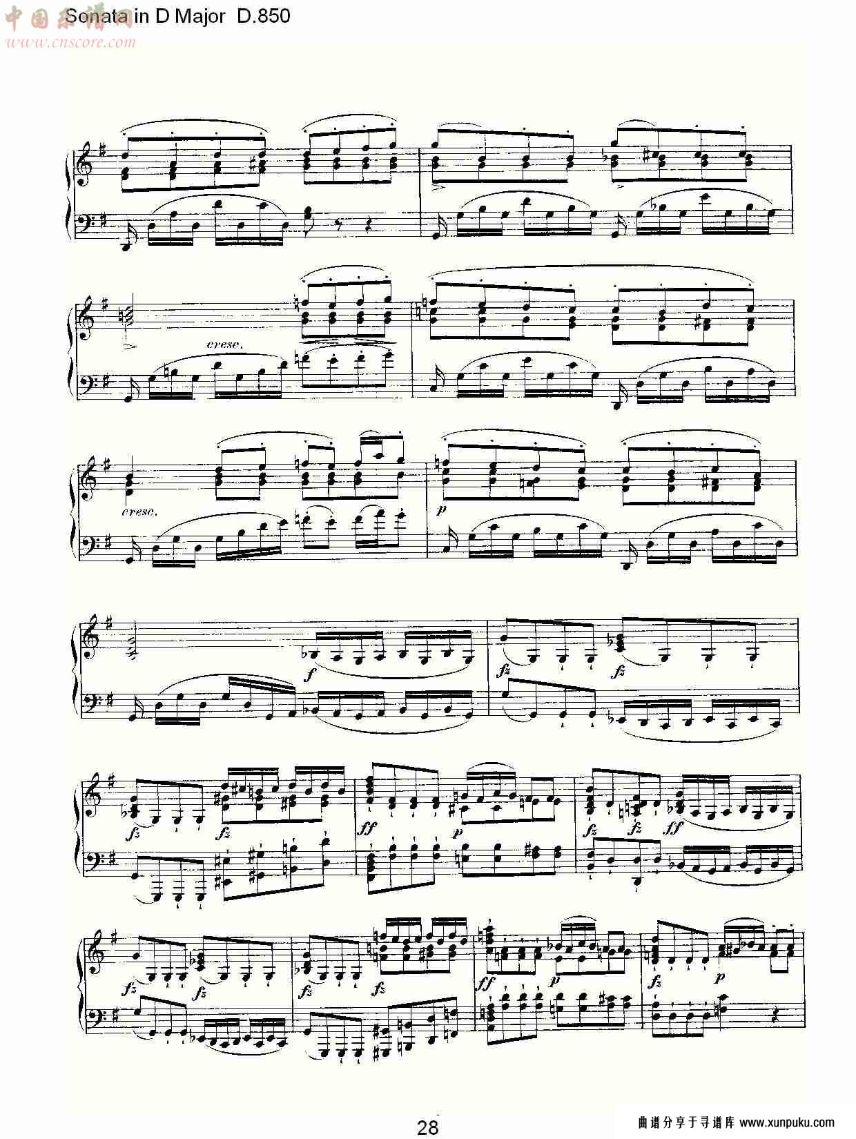 sonata in d major d.850   d大调奏鸣曲d.850（六）总谱第3页