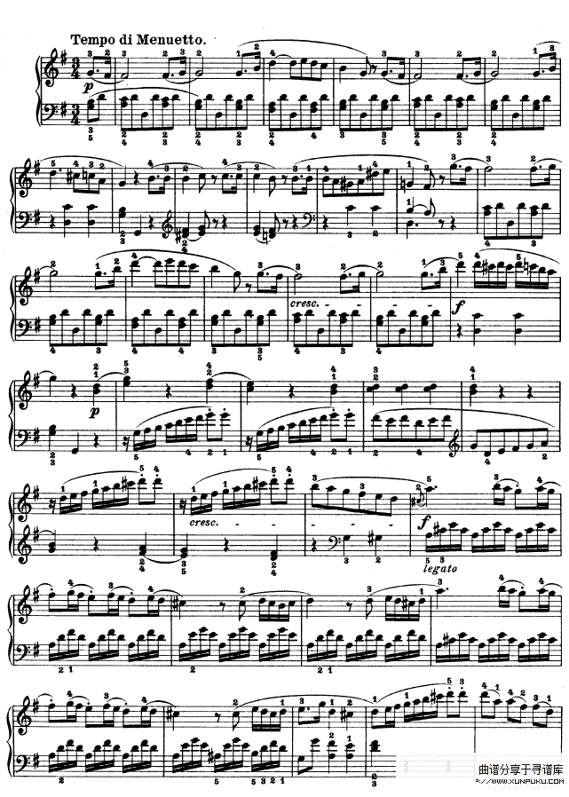 第二十钢琴奏鸣曲-Op.49 No.2-贝多芬钢琴谱第5页
