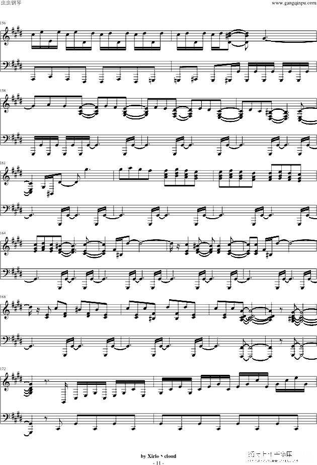 月光奏鸣曲 改编版钢琴谱(钢琴曲)钢琴谱第3页