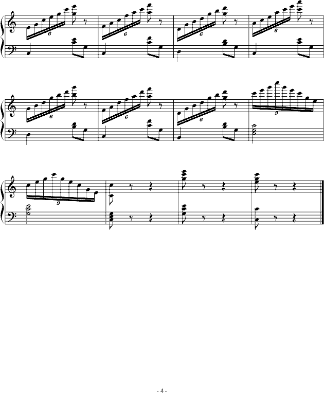 钢琴伴奏即兴练习曲钢琴谱第4页