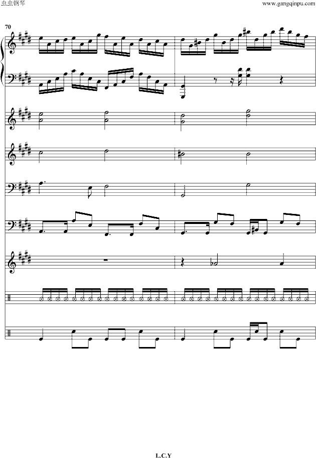 克羅地亞狂想曲（总谱）钢琴谱第29页