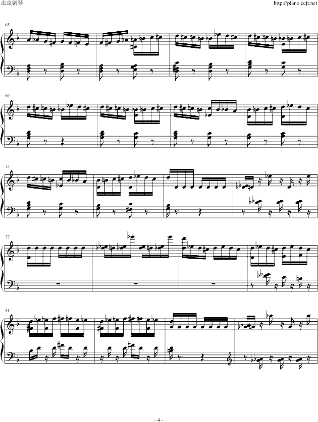 flight of the bumble bee钢琴谱(钢琴曲)钢琴谱第4页