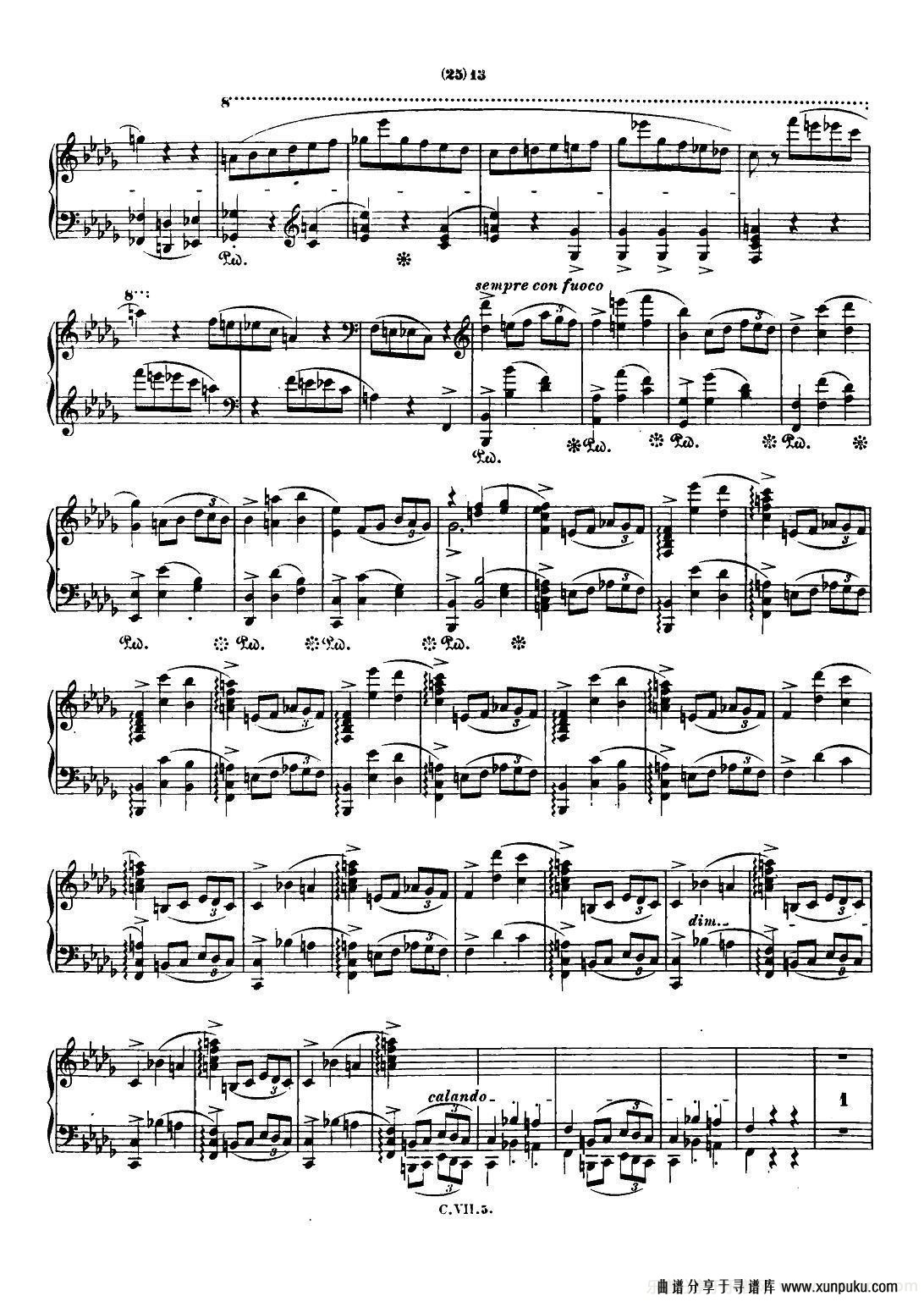肖邦 钢琴谐谑曲 chopin scherzo（no.2 降b小调，op.31）钢琴谱第12页