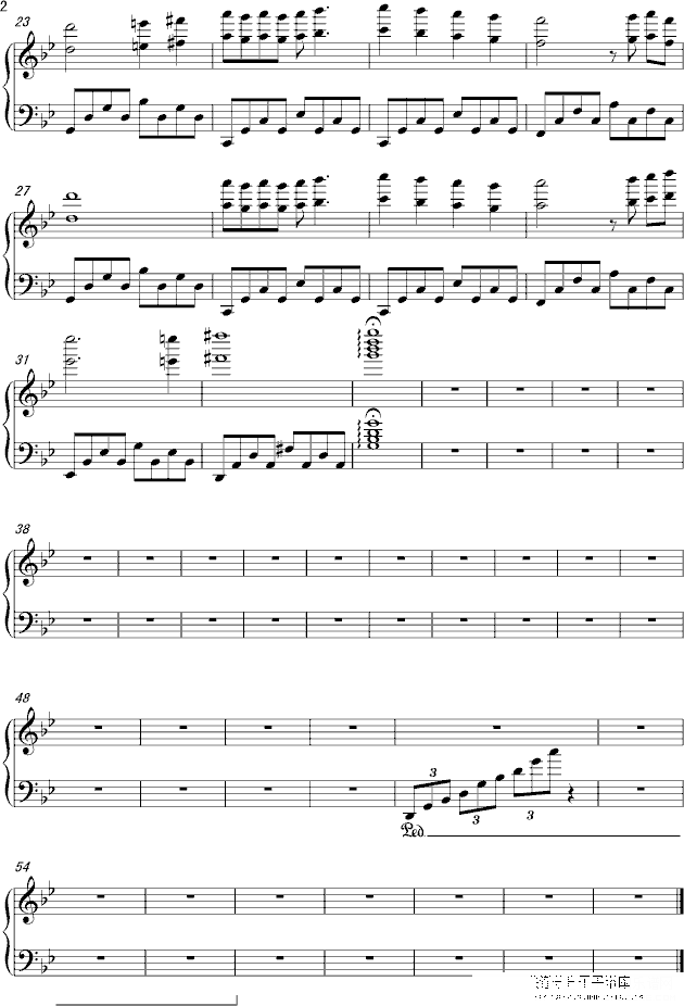 piano melody 2钢琴谱第2页